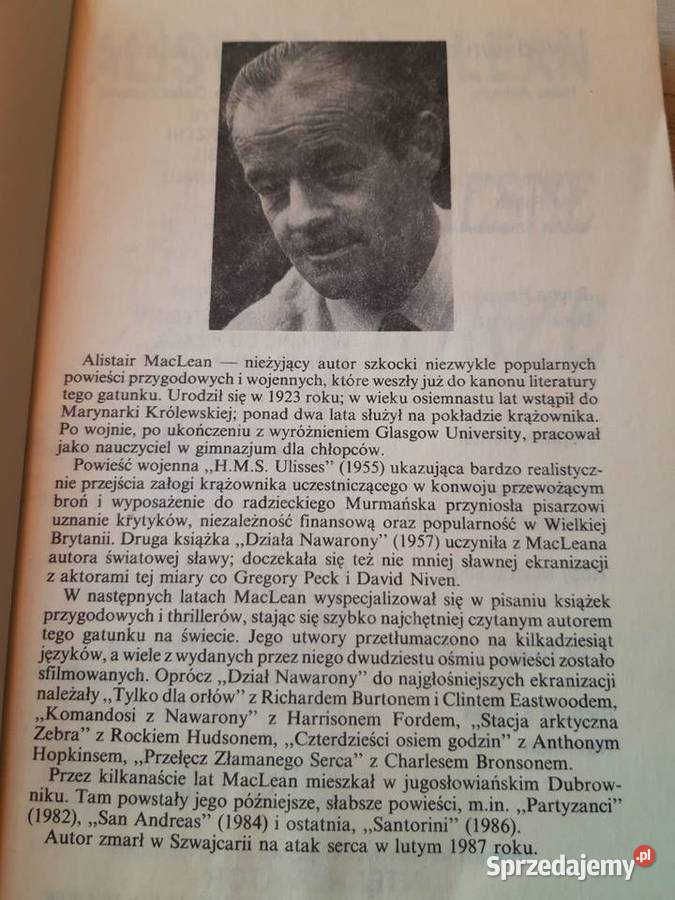 Bezkresne Morze Alistair Mac Lean PRIMA wyd 1 Antyki, Sztuka, Kolekcje Bielsko-Biała