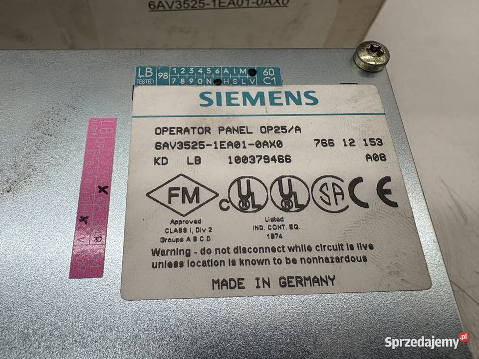Siemens 6AV35251EA010AX0 HMI Panel Warszawa