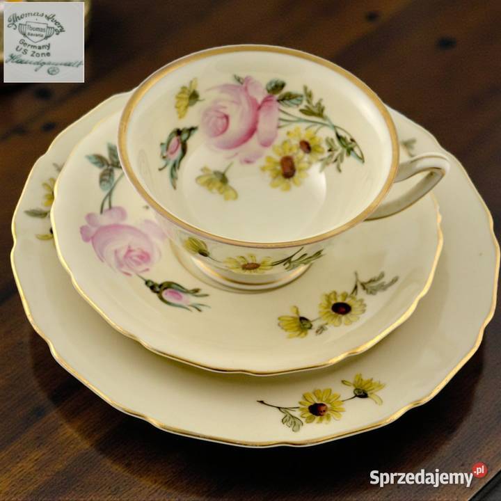 Zestaw śniadaniowy Thomas Ivory kwiaty Bavaria Bronisze