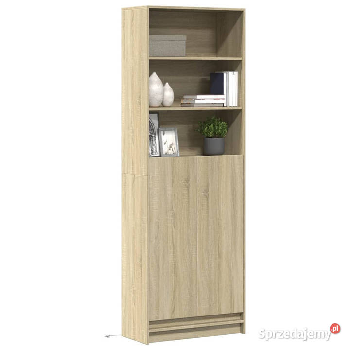 Wysoka szafka z LED dąb sonoma 69x325x200 Warszawa
