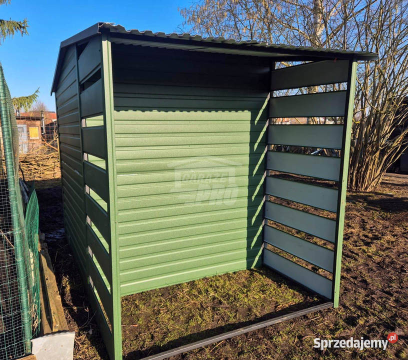 Schowek domek ogrodowy 2x2m wiata 1m drzwi okno Konin