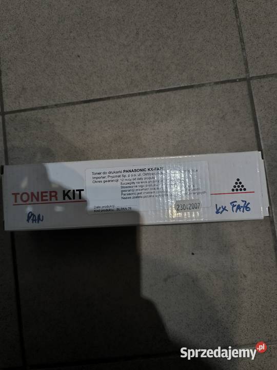 TONER PANASONIC KXFA76 Oryginalny Czarny black