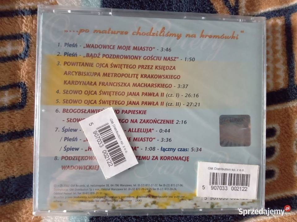 sprzedam nową płytę CD Wizyta Ojca Świętego w