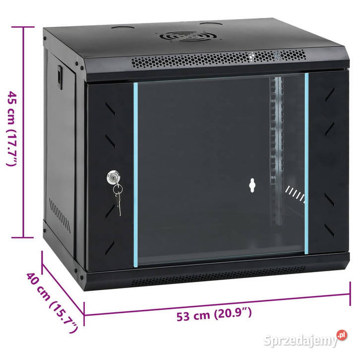 Ścienna szafka serwerowa 9U 19 IP20 53x40x45 Warszawa