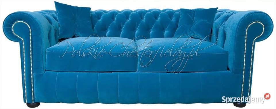 Pikowana SOFA CHESTERFIELD NORMAL 3 OS plusz Łóżka, wersalki i sofy Lublin