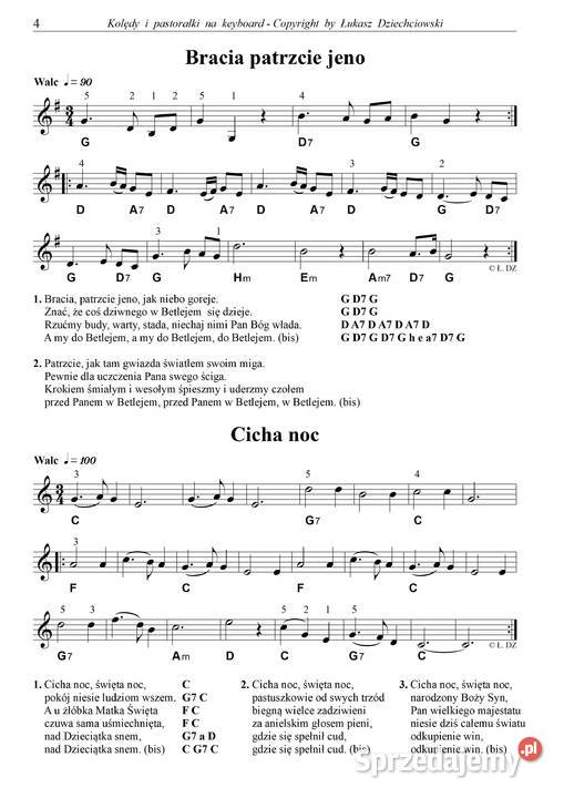 Piosenki na keyboard nuty 31 znanych polskich Poznań