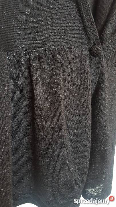 Sweter kardigan HM 38 M czarny srebrna nitka zachodniopomorskie Szczecin