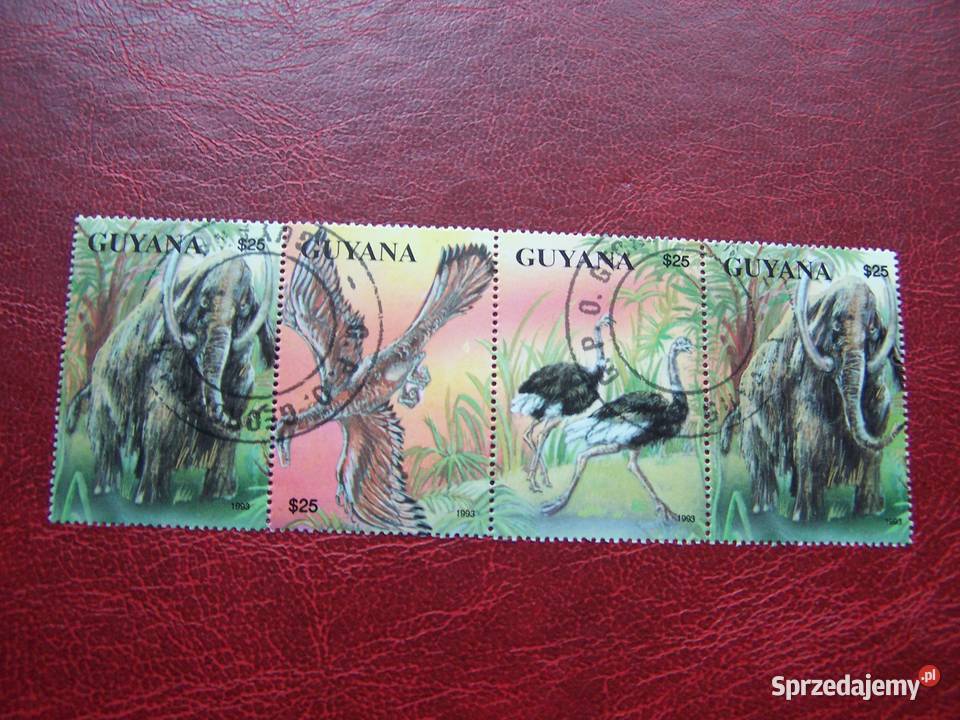 Gujana 1993 CTO Fauna Zwierzęta Prehistoryczne 2 śląskie