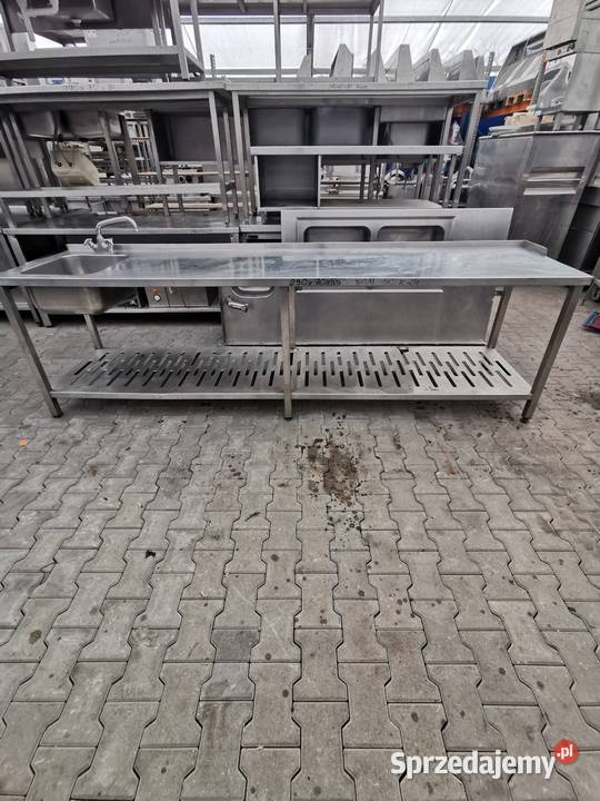 Stół roboczy 290x70x85 z zlewem 50x40x24 wielkopolskie