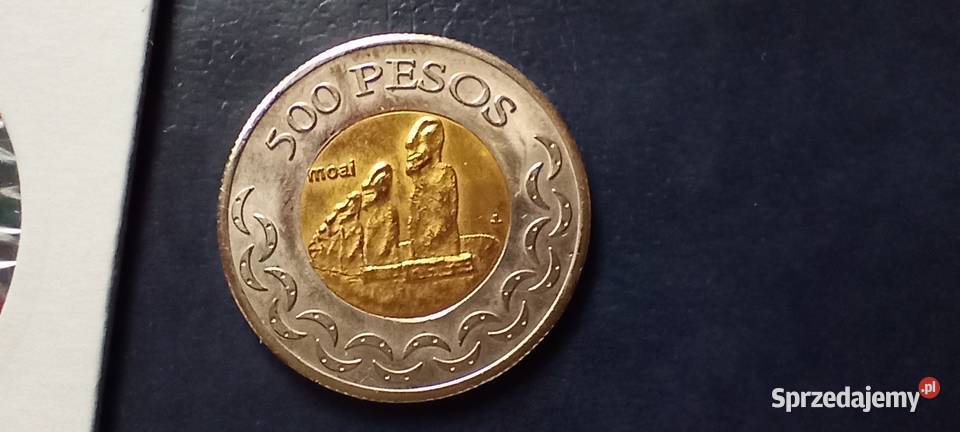 Stare monety 500 pesos 2007 Wyspa Wielkanocna Lesko