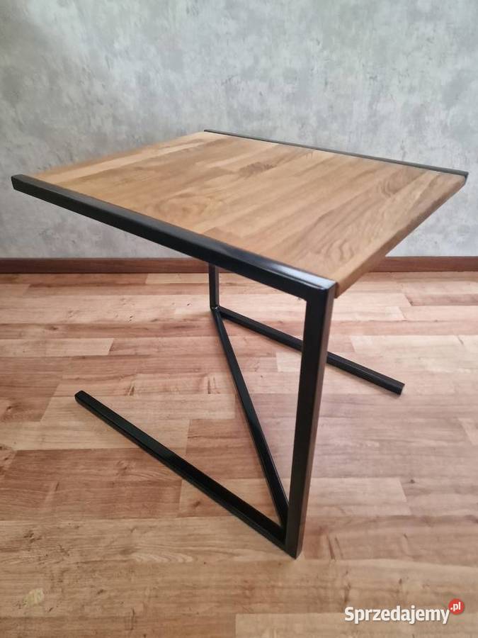 Stolik podreczny loft drewno stal