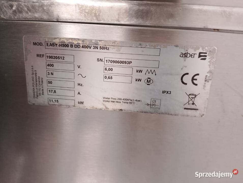 Zmywarka kapturowa Asber EasyH 500 BDD Wrocław