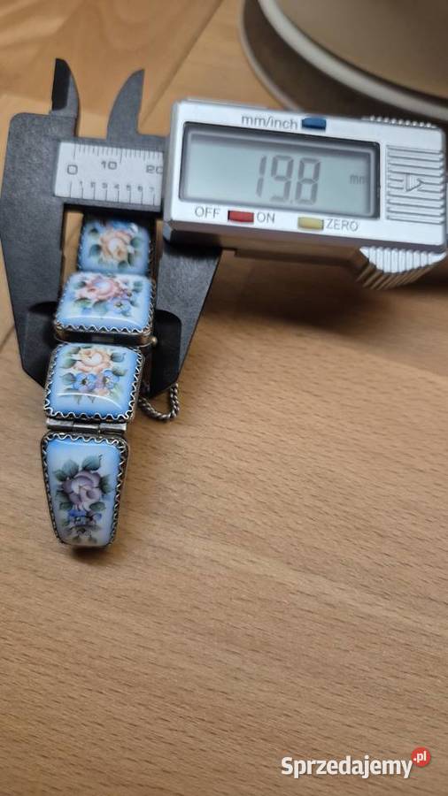 Zegarek CHAIKA z kwiatową emaliowaną Chorzów