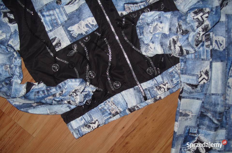 Dres ala jeans TATU spodnie bojówki kurtka czarny Rawicz