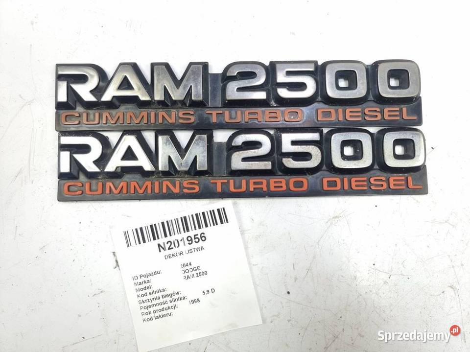 DEKOR LISTWA DODGE RAM 2500 CUMMINNS DRZWI sprzedam