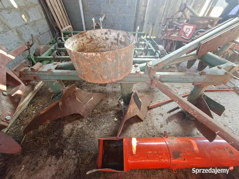 Pług 3 skiby 1 z przystawka Grudziądz oryginał Gułów