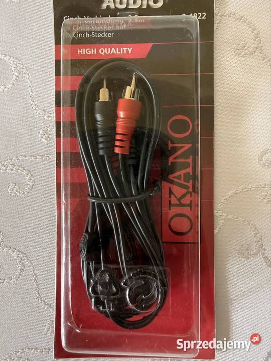 OKANO Kabel Audio RCA Cinch 25m Stereo AUX HiFi Czerwionka-Leszczyny