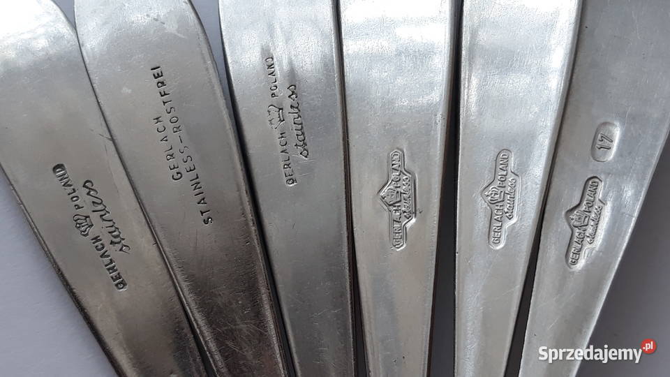 Łyżeczki do herbaty 1 KŁOS Gerlach sztućce PRL Dąbrowa Górnicza