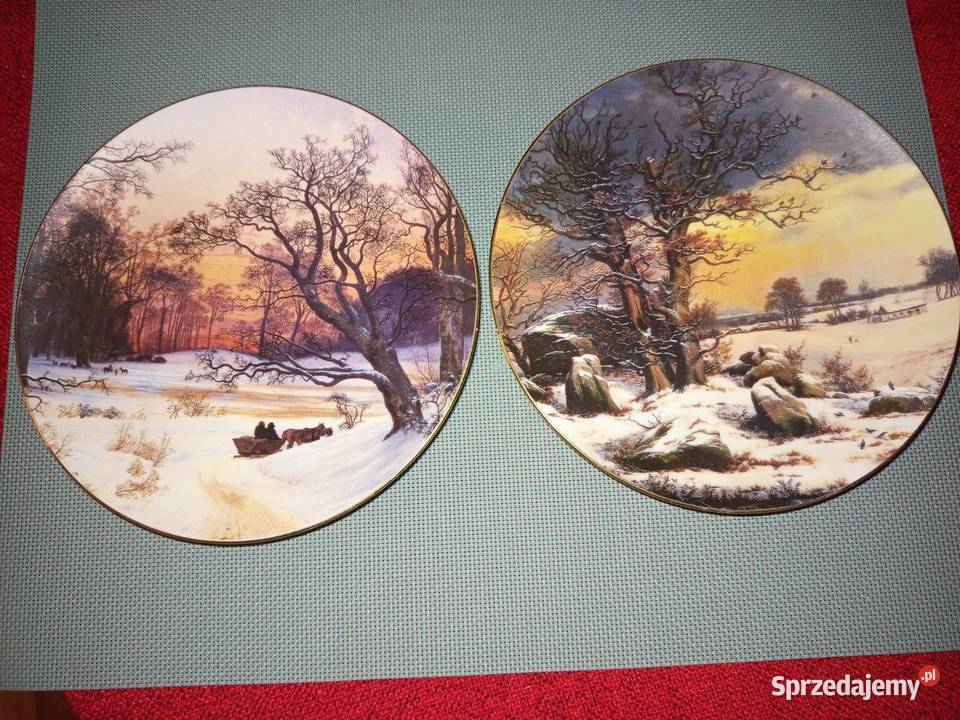 2 x Obraz na porcelanie sygnowane Warszawa