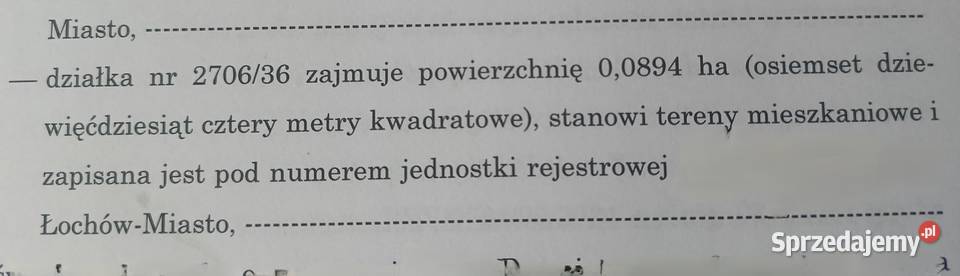 Działka budowlana