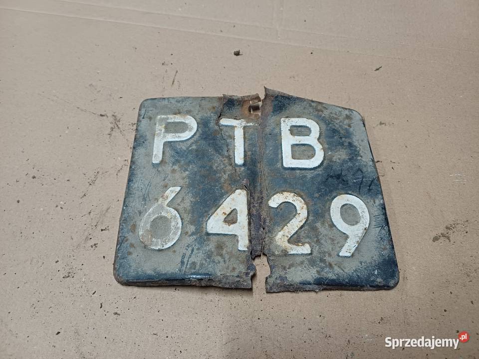 Tablica Rejestracyjna Zabytkowa Czarna WSK SHL Łowicz