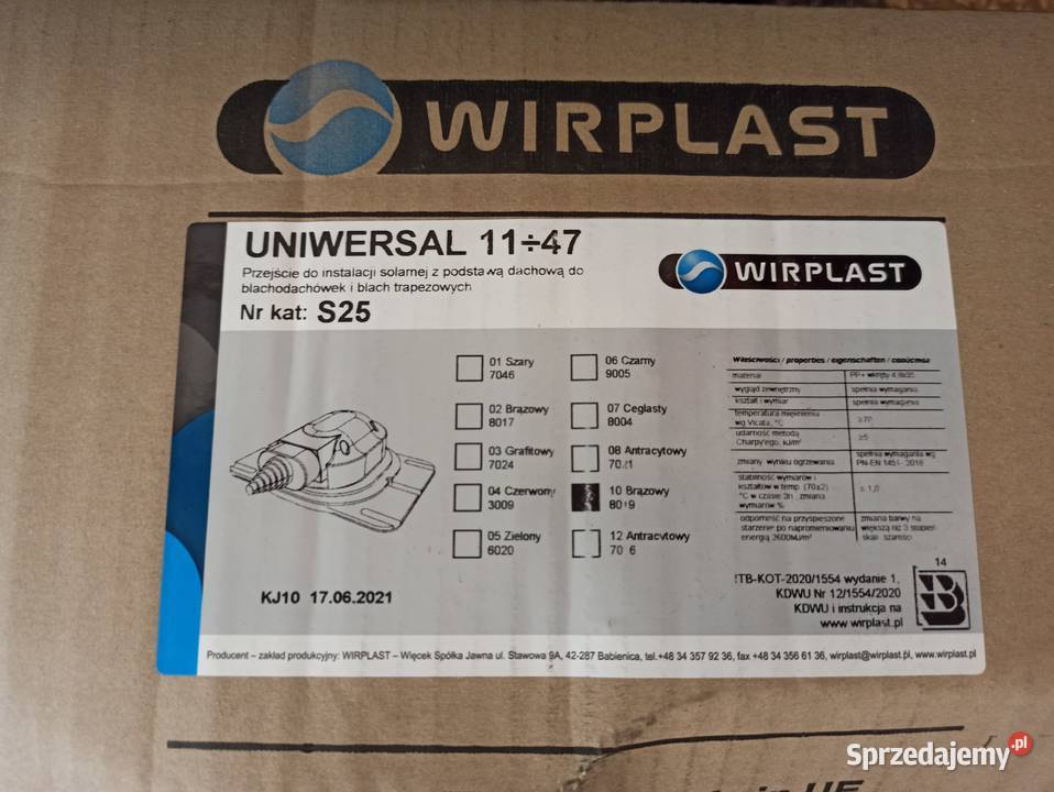 Przepust dachowy Przejście solarne Wirplast Tarnów