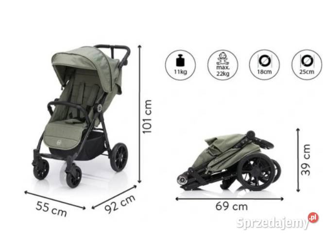 Wózka Spacerowy Spacerówka Allrounder green