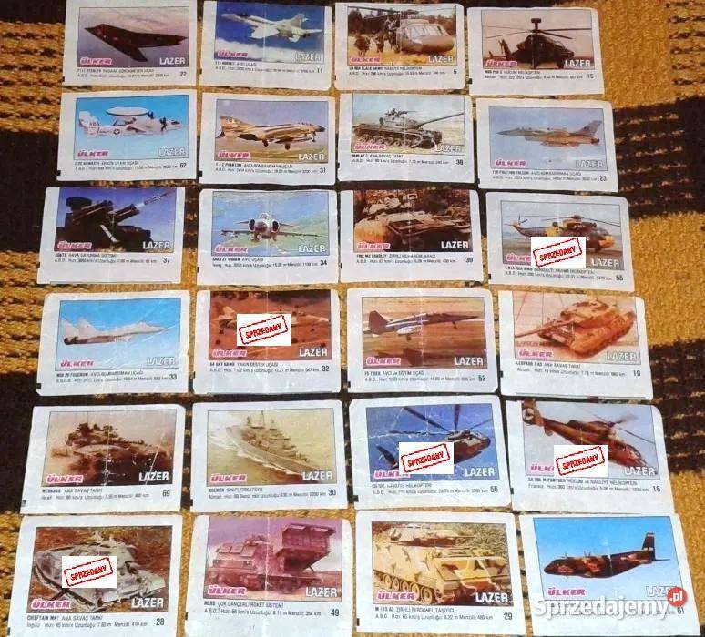 Obrazki z gumy Lazer 19 sztuk Chełm sprzedam