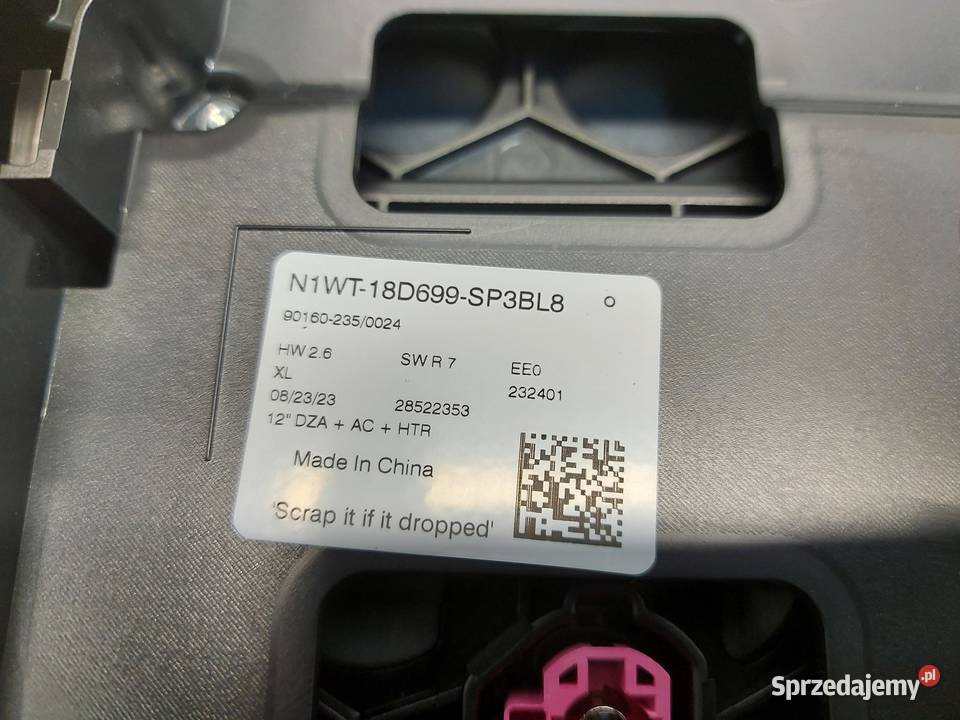 Ford Ranger VI 6 Ekran wyświetlacz panel ramka