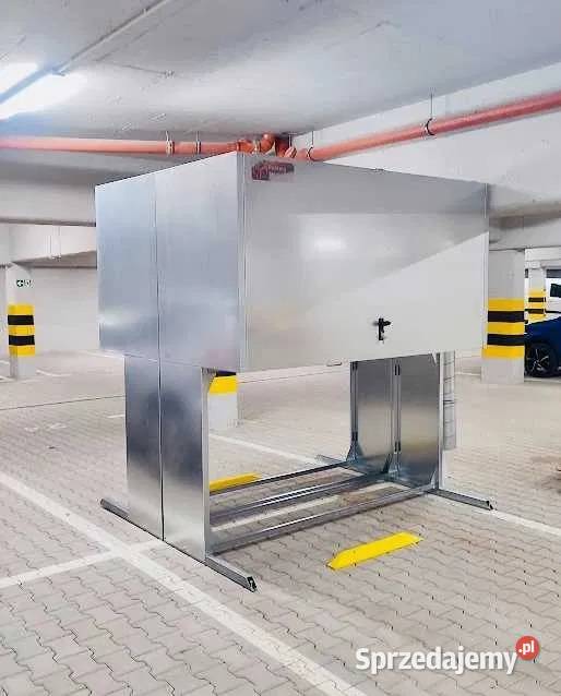 Schowek na rower box parkingowy zabudowa w hali Gdańsk