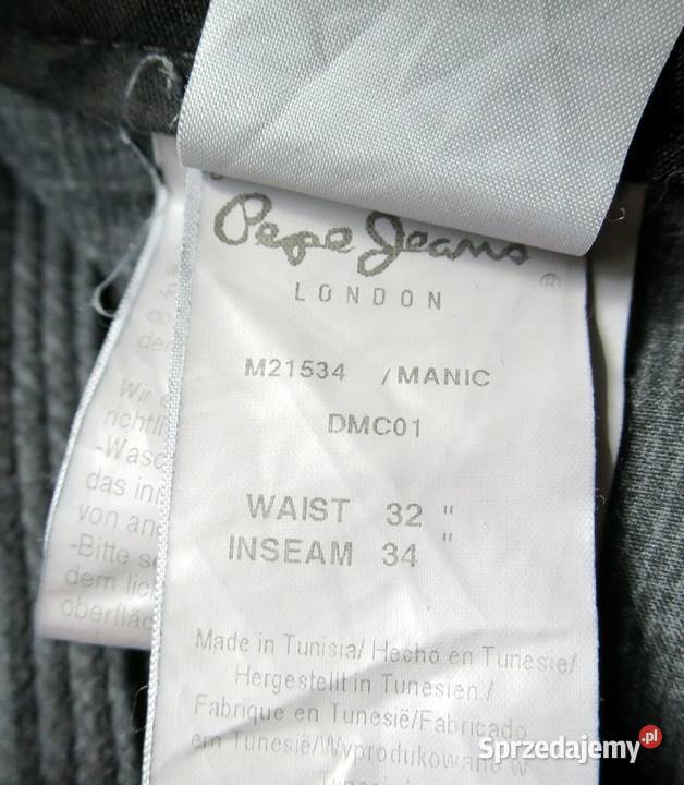 PEPE JEANS LONDON W32 L34 Odzież i bielizna męska