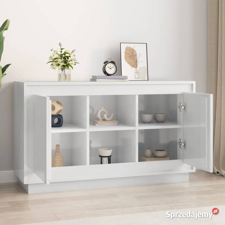 Szafka biała z połyskiem 102x35x60 materiał Warszawa