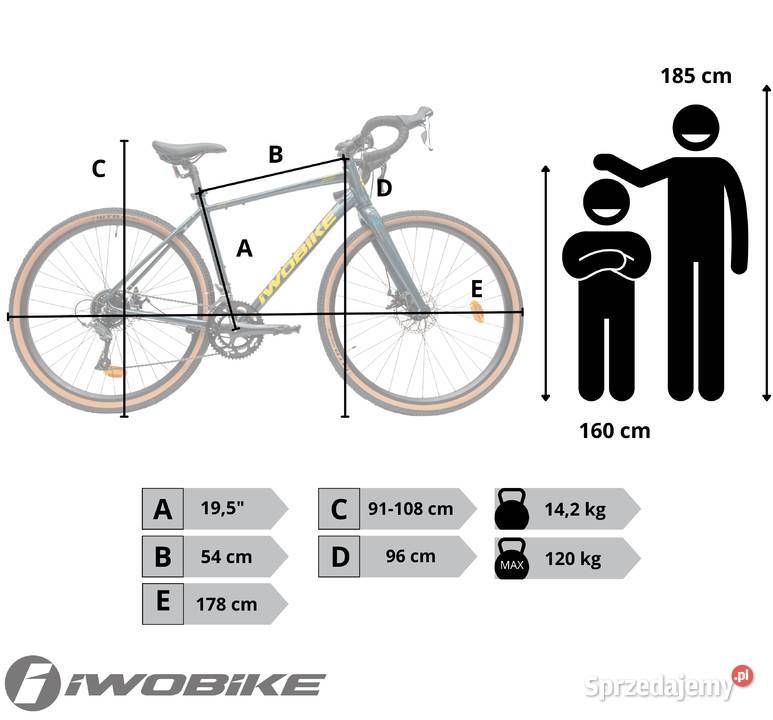 Rower Męski Gravel 28 Aluminium IWOBIKE 2025 Gorlice sprzedam