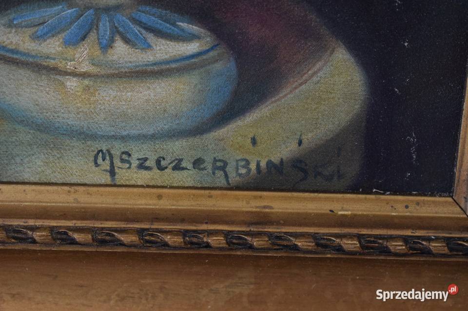 Marian Szczerbiński Kwiaty w Wazonie Martwa małopolskie Kraków