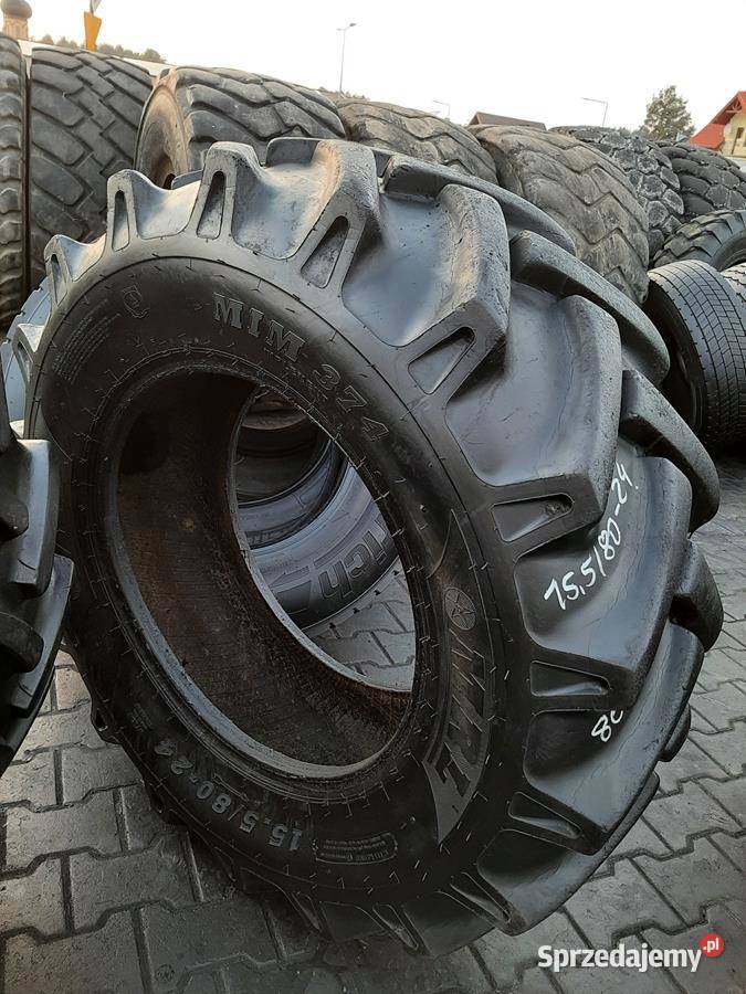 Opona używana rolnicza 1558024 15580R24 MRL MIM Zaścianki sprzedam