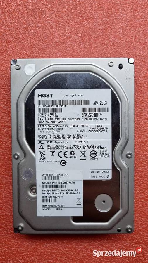 Dyski HDD Hitachi 7K3000 Ultrastar SATA Marki sprzedam
