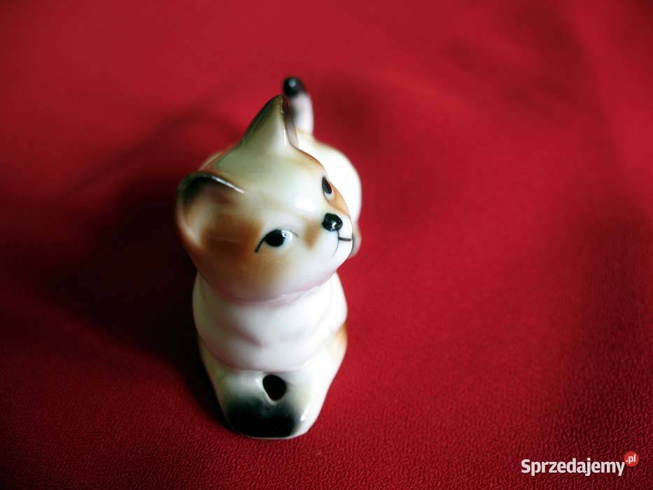 Kot naturalistyczna figurka z porcelany 4 x 65 x Siedlce