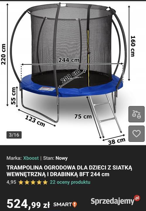 Trampolina 244 Zabawki Miłosław