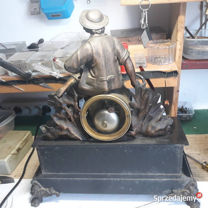 Sprawny kamiennyfiguralny zegar z Francji te Wrocław