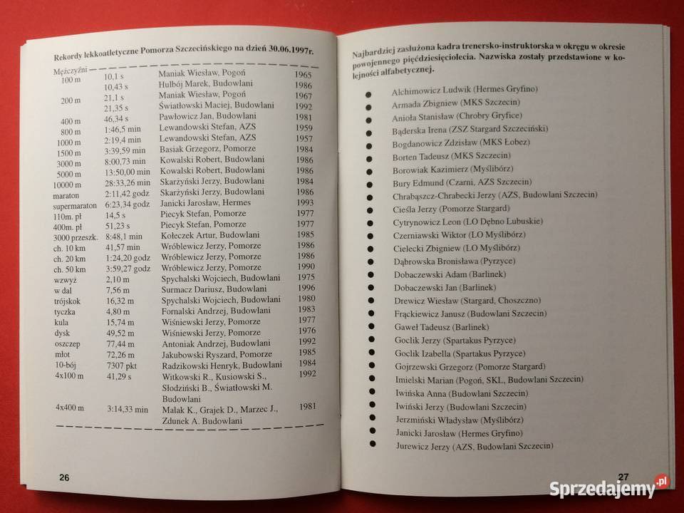390 Lekkoatletyka na Pomorzu Szczecińskim Antykwariat Szczecin sprzedam