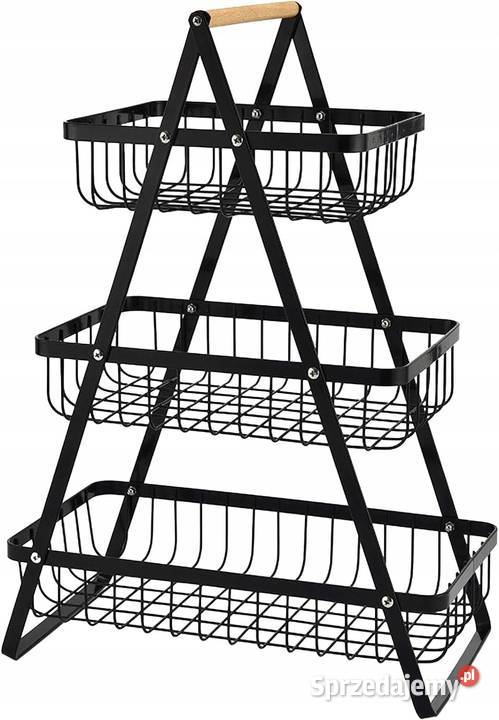 Veool Kosz na warzywa i owoce metalowy regał Myszyniec