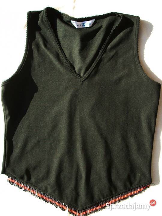 LOOK czarna Bluzka Koraliki 40 42