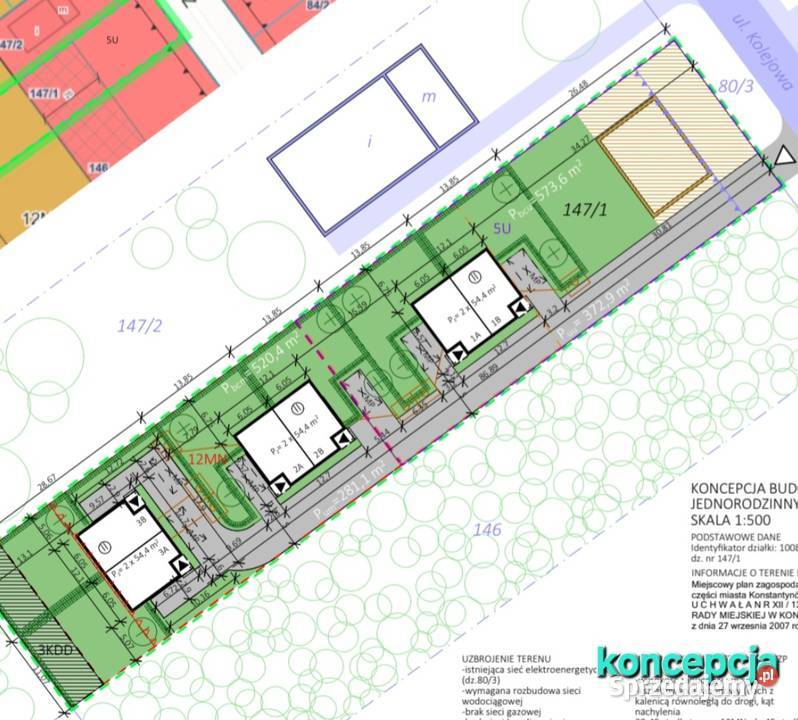 Działka inwestycyjnobudowlana Konstantynów Łódzki