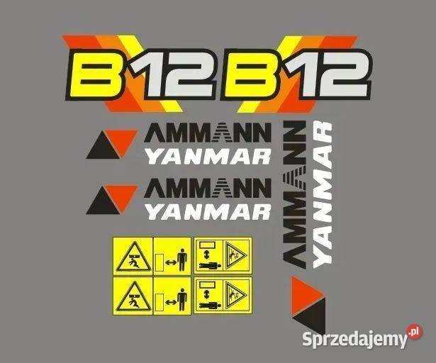 Naklejki oklejenie AMMANN YANMAR B12 Zamiennik Janików