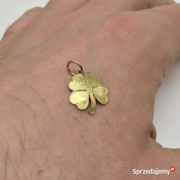 Złoty Wisiorek 585 14K cudowna CZTEROLISTNA Wisiorki Warszawa sprzedam