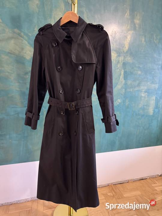 Płaszcz damski XS trencz czarny Massimo Dutti z Częstochowa sprzedam