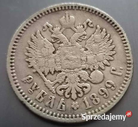 1 Rubel 1899 r Rosja Mikołaj II Romanow FZ Numizmatyka Konin