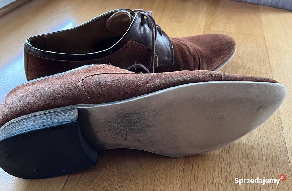 Buty męskie Domeno 45 brązowe zamszowe pantofle inna