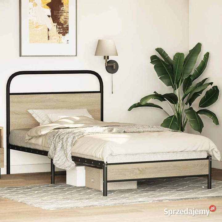 Łóżko bez materaca dąb sonoma 100x190 WM4100404 105cm mazowieckie