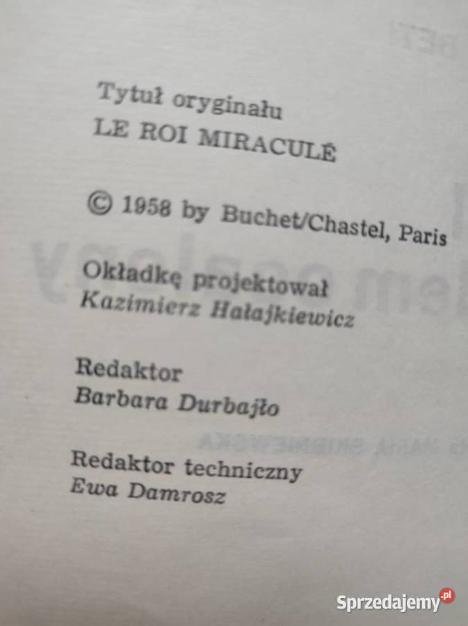 Mongo Beti Maria Skibniewska król cudem ocalony ISBN 9788320057218 Kielce sprzedam